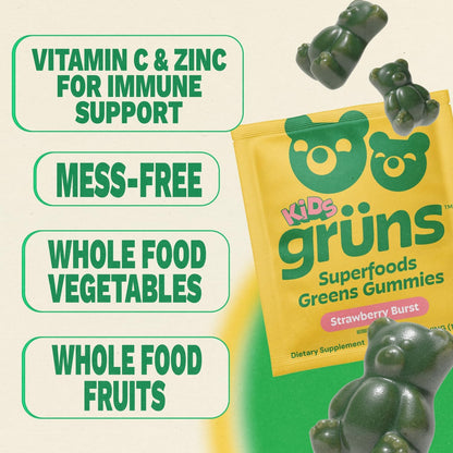 Gruns Kids Multivitamin Kids Greens Gummies, 28 ct